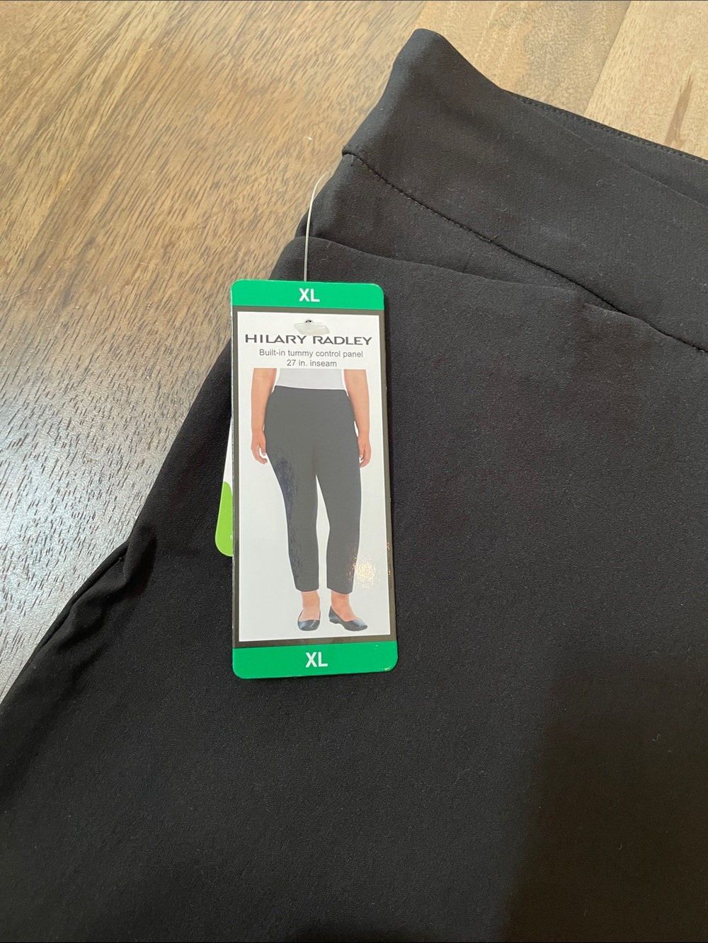 Hilary Radley Black Pull-On Straight Leg Ankle Pants - Picture 2 of 5